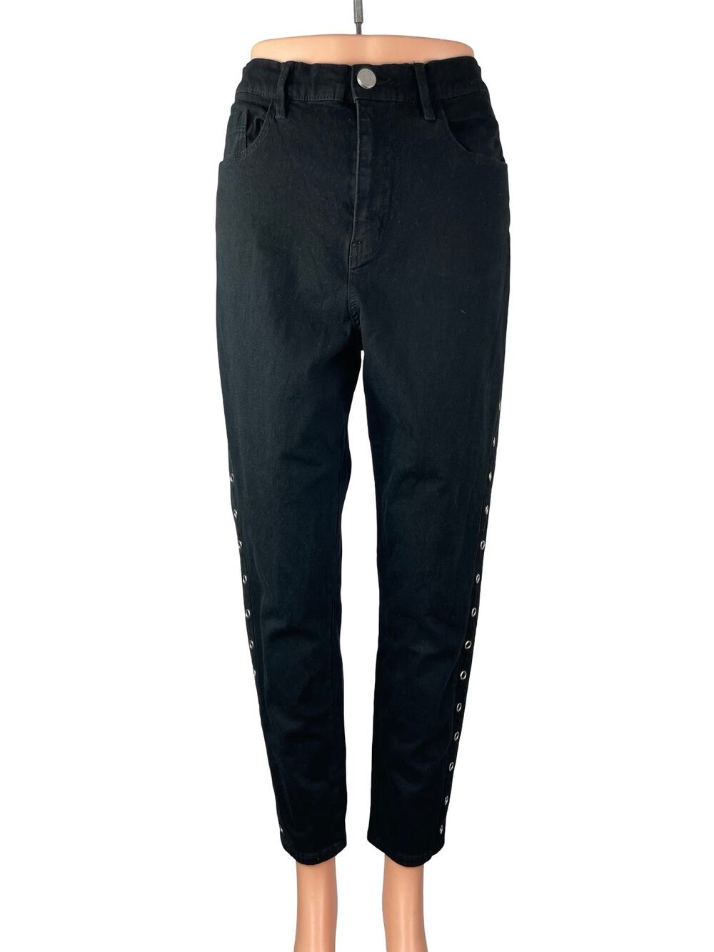 Urban Outfitters BDG Twig High Rise Cropped Women's Black Ring Denim Jeans 32